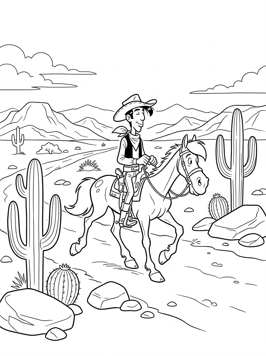 Lucky Luke 3 Lucky Luke da colorare
