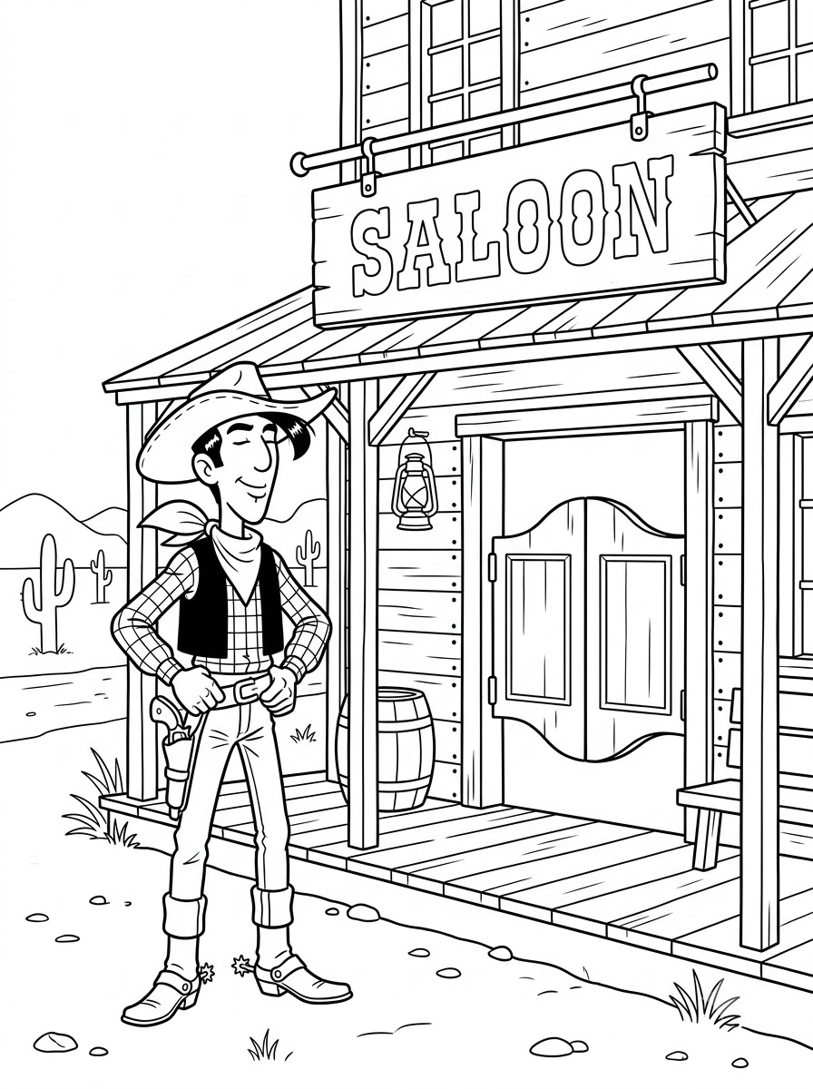 Lucky Luke 18 Lucky Luke da colorare e stampare gratis