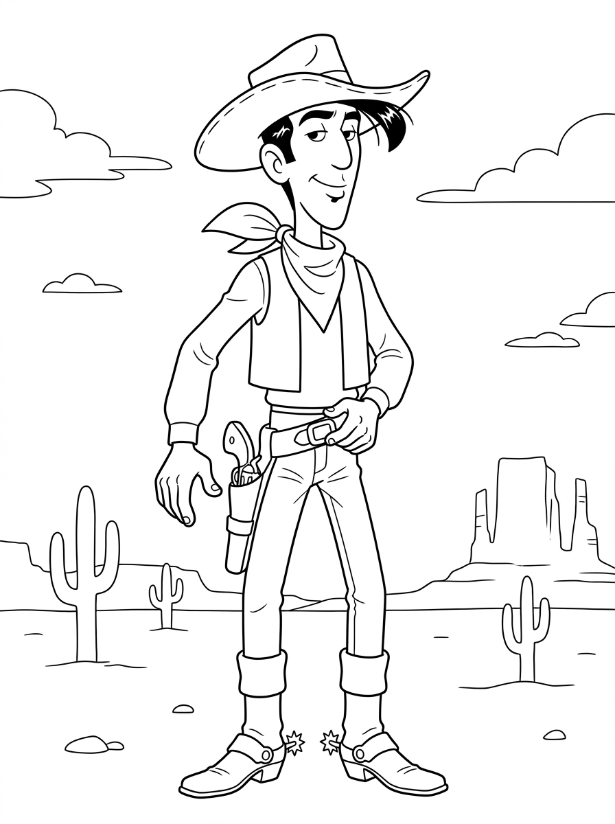 Lucky Luke 17 disegni Lucky Luke da colorare online