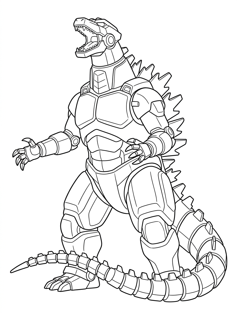 immagini da colorare Mechagodzilla gratis