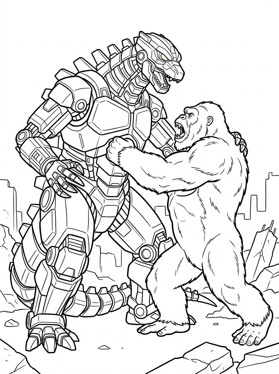 disegno Mechagodzilla da colorare e stampare