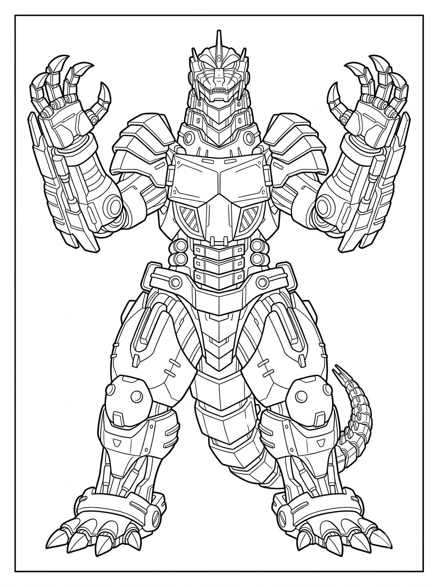 disegni da colorare Mechagodzilla