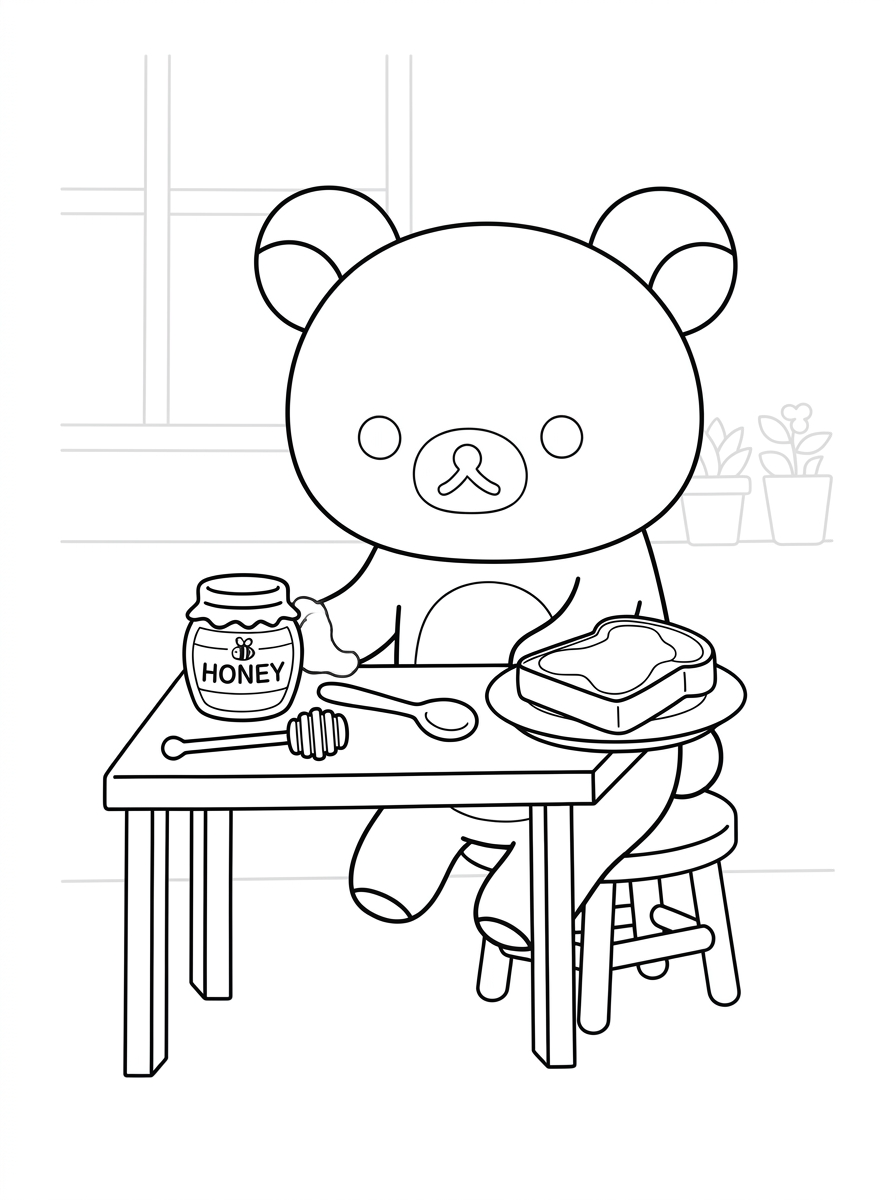 disegno Rilakkuma da colorare per bambini