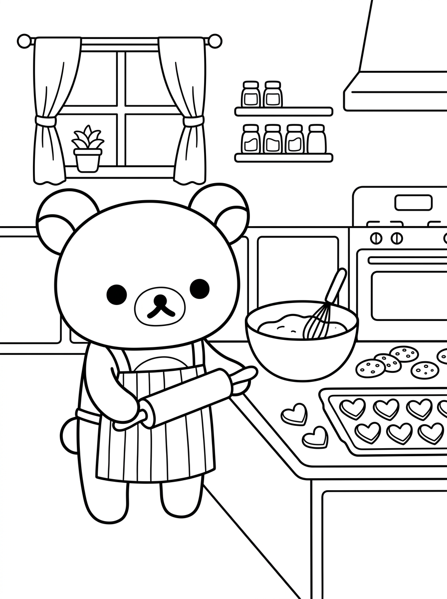 Rilakkuma da colorare per bambini