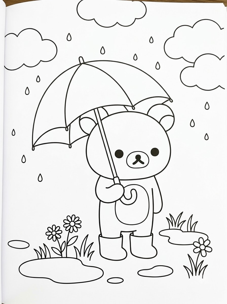 disegni di Rilakkuma da colorare e stampare gratis
