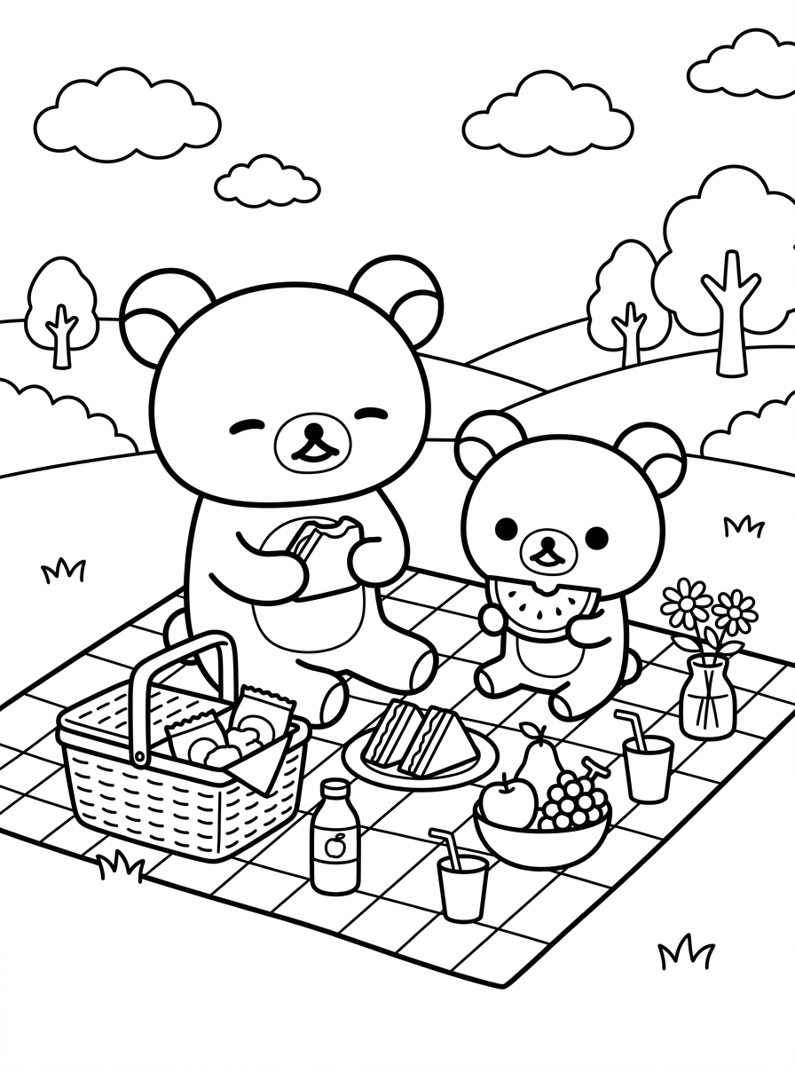 immagini da stampare e colorare di Rilakkuma