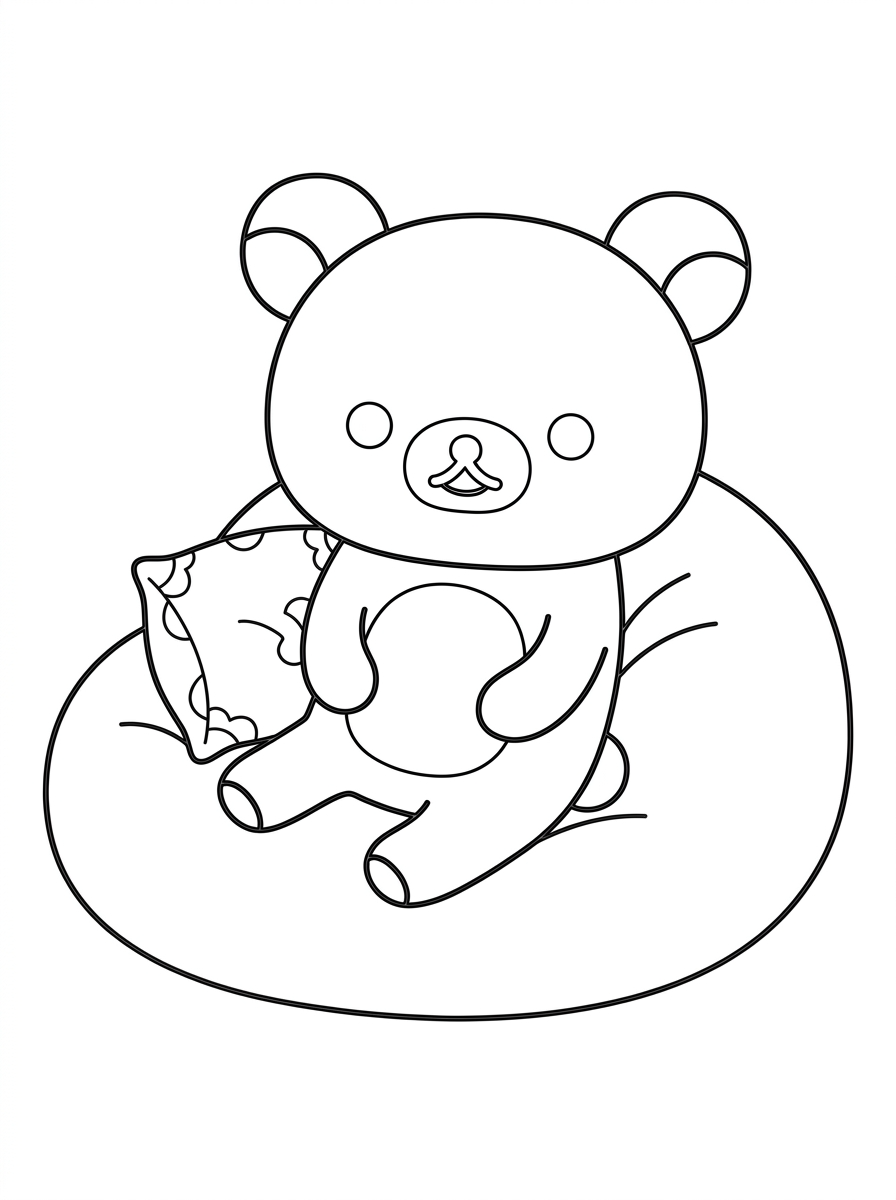 Rilakkuma da colorare e stampare gratis 1