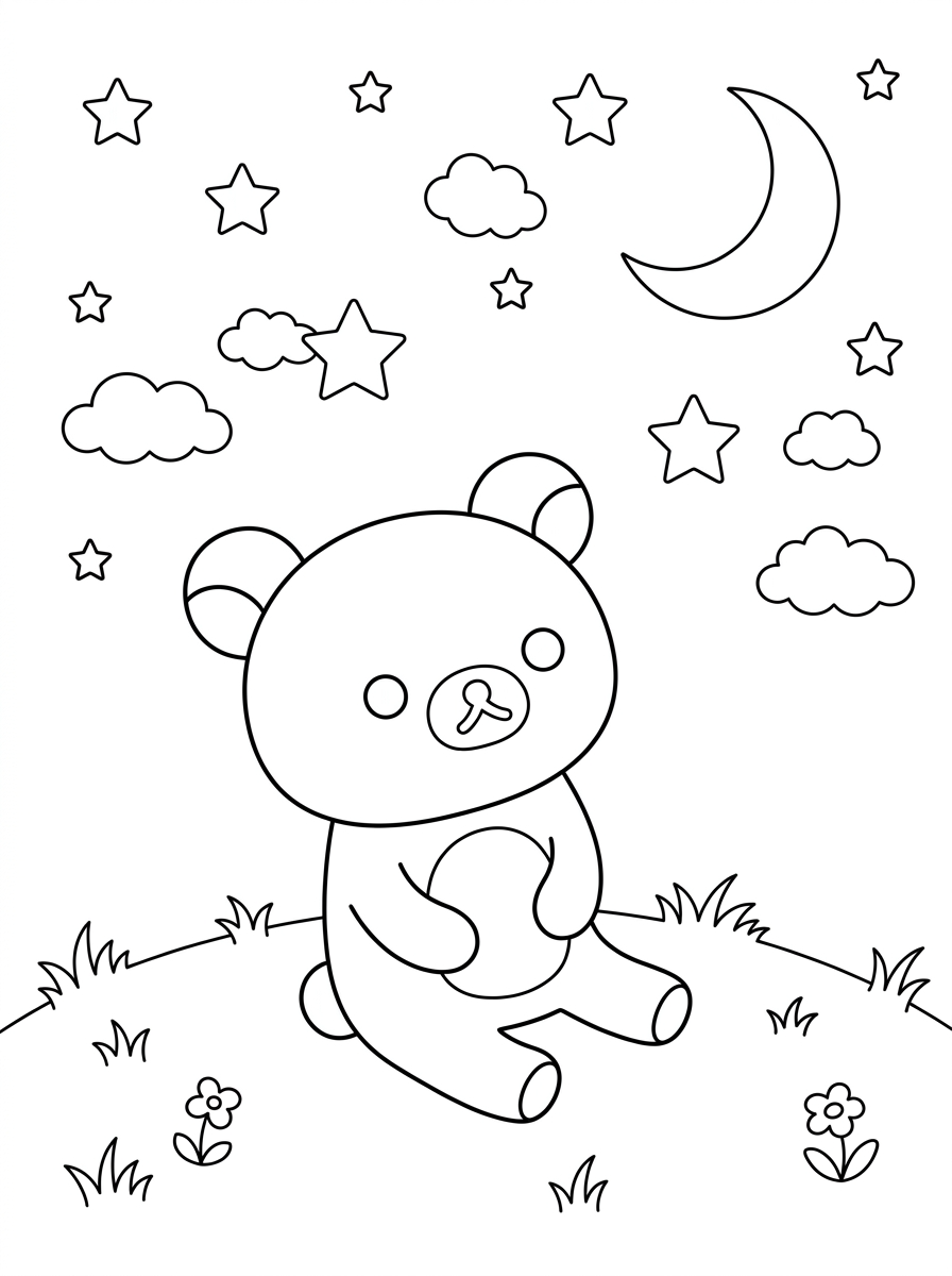 immagini Rilakkuma da colorare e stampare 1