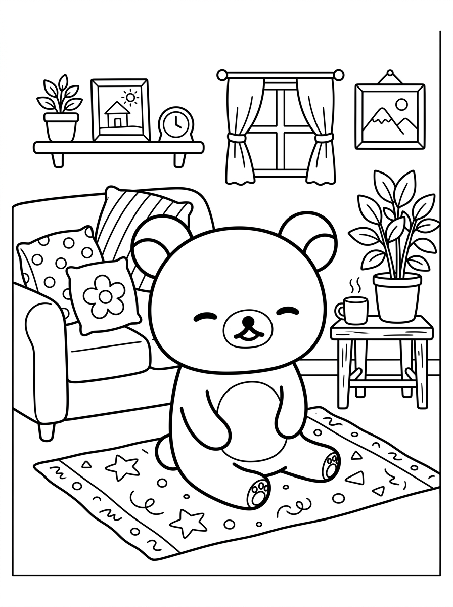 disegni Rilakkuma da colorare gratis