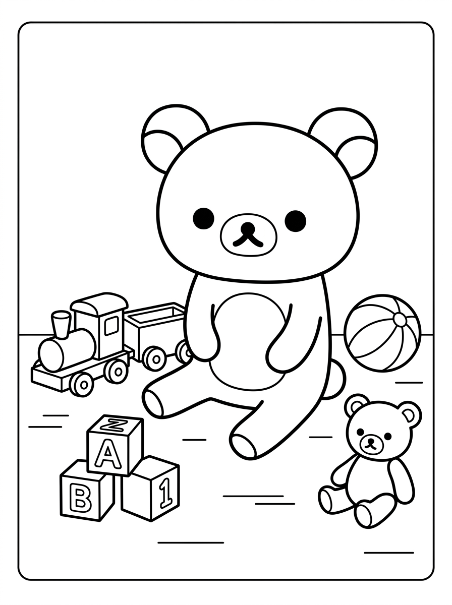 immagini di Rilakkuma da colorare per bambini 1
