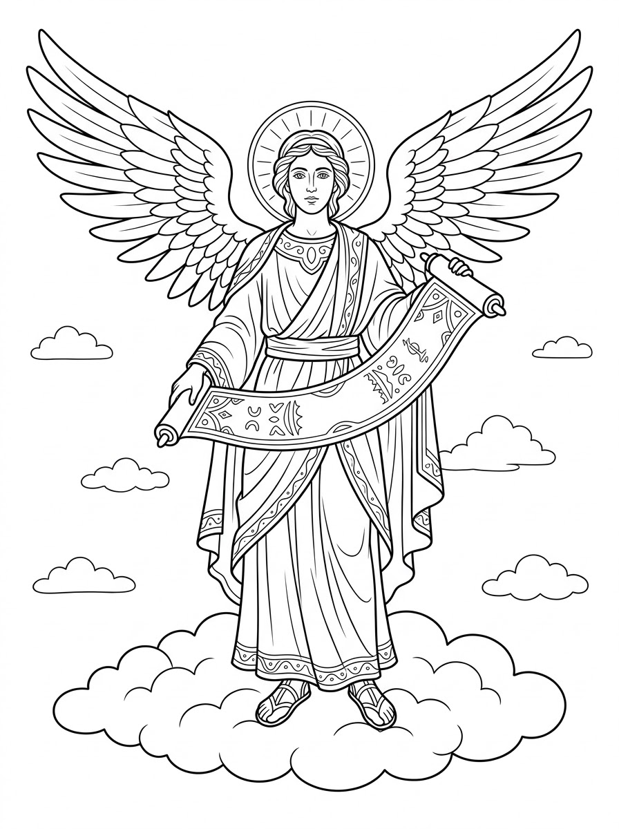 disegni di arcangeli da colorare e stampare