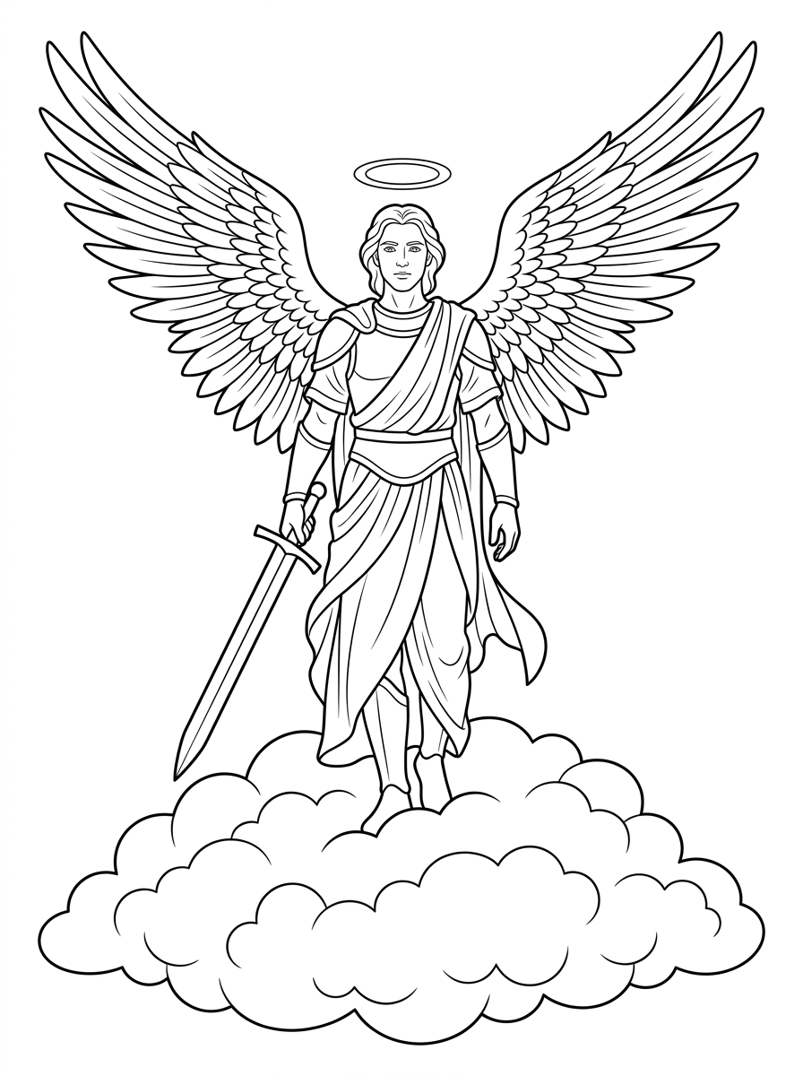 disegni da stampare e colorare arcangeli