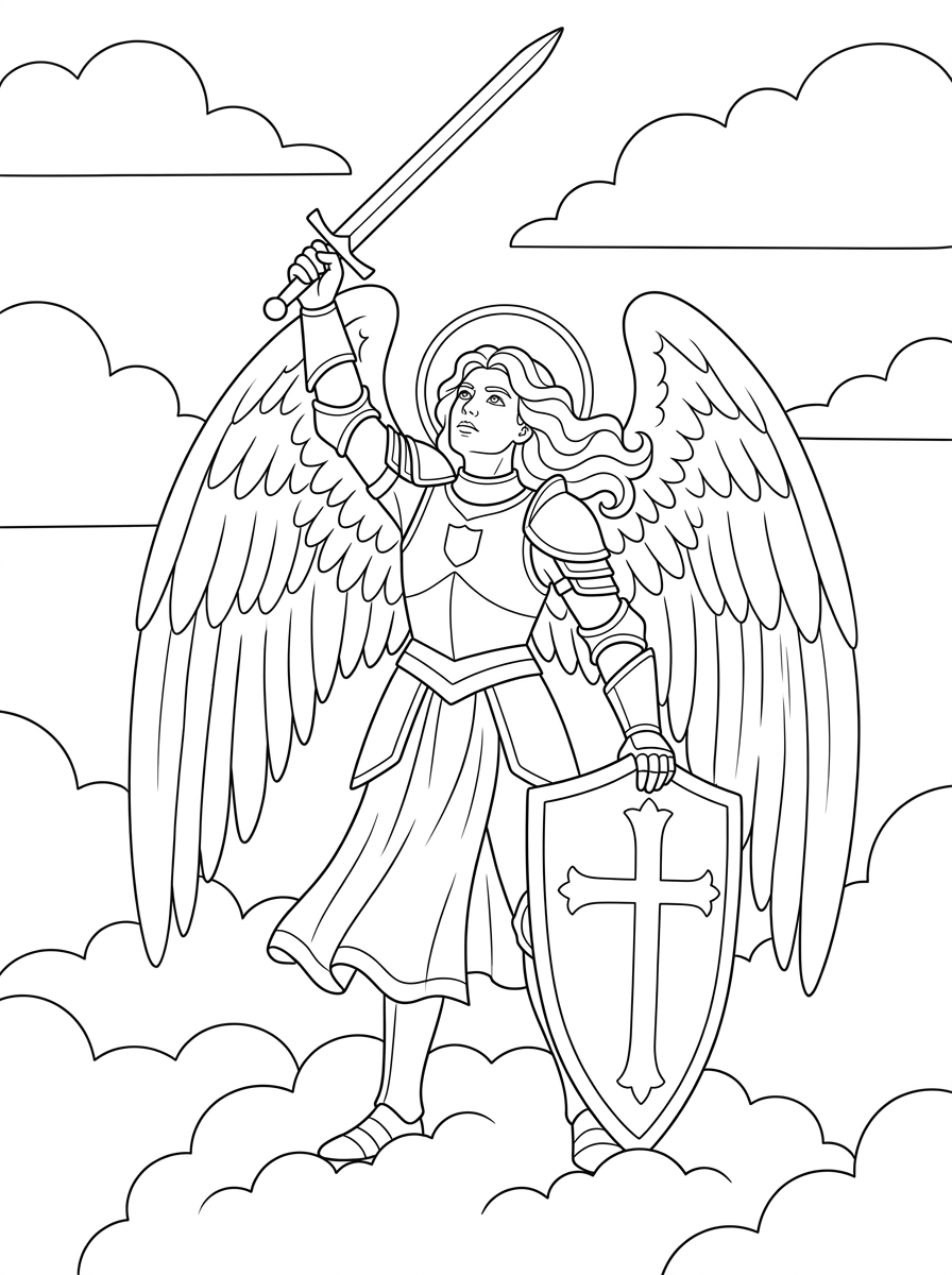 immagini di arcangeli da colorare e stampare