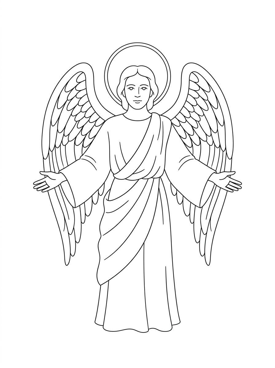arcangeli disegno da colorare facile 1