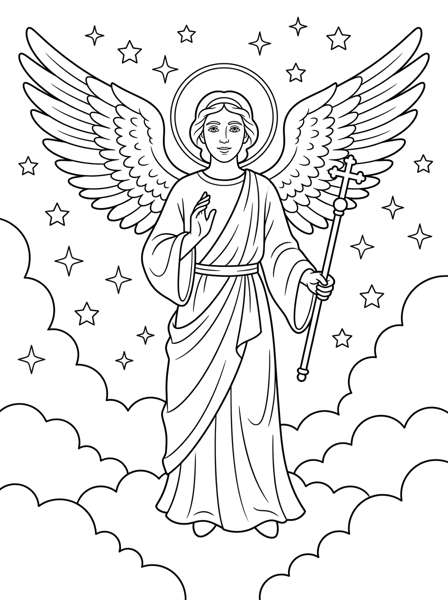 disegni di arcangeli da colorare e stampare gratis