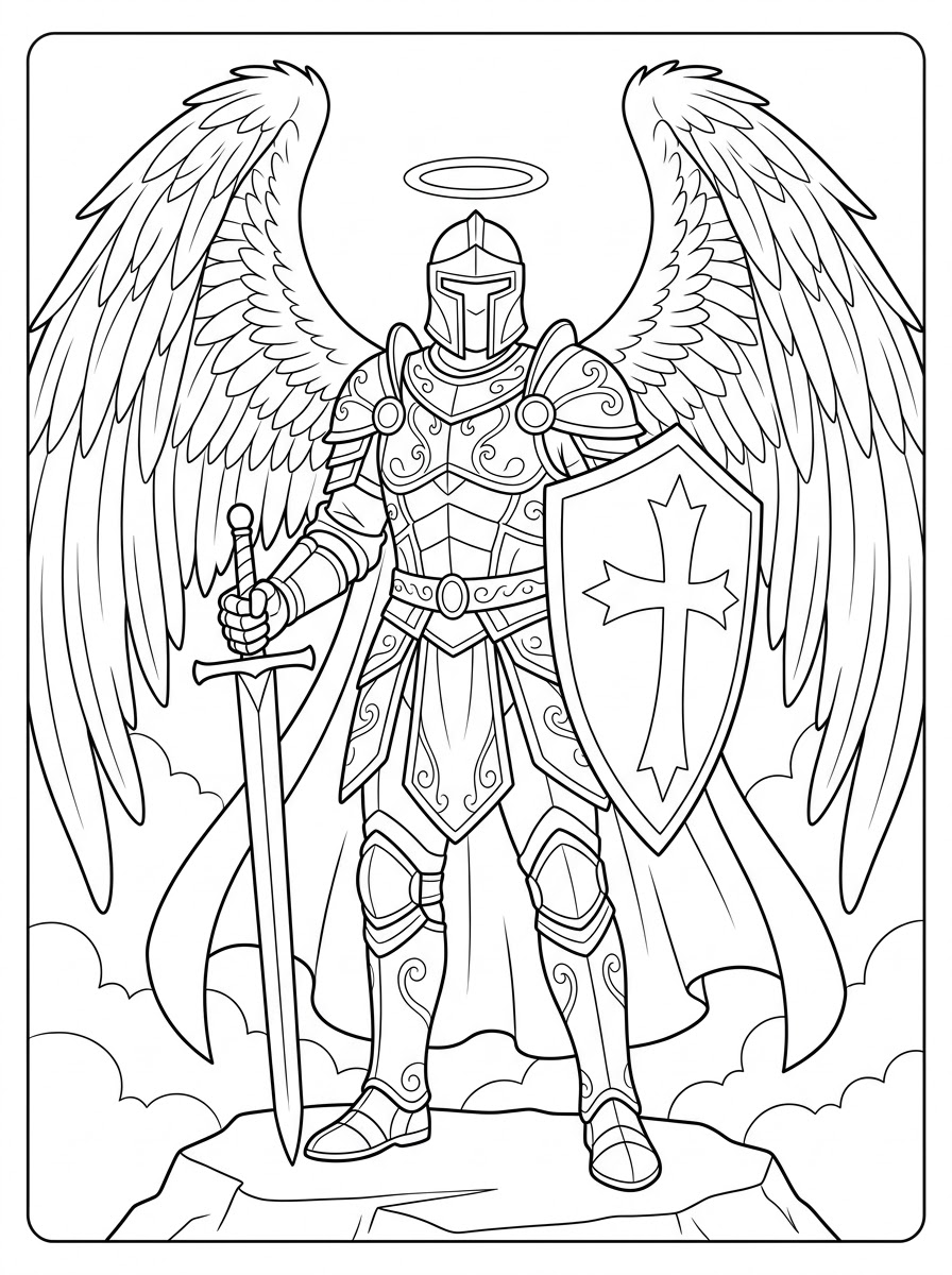 pdf stampare arcangeli da colorare 1