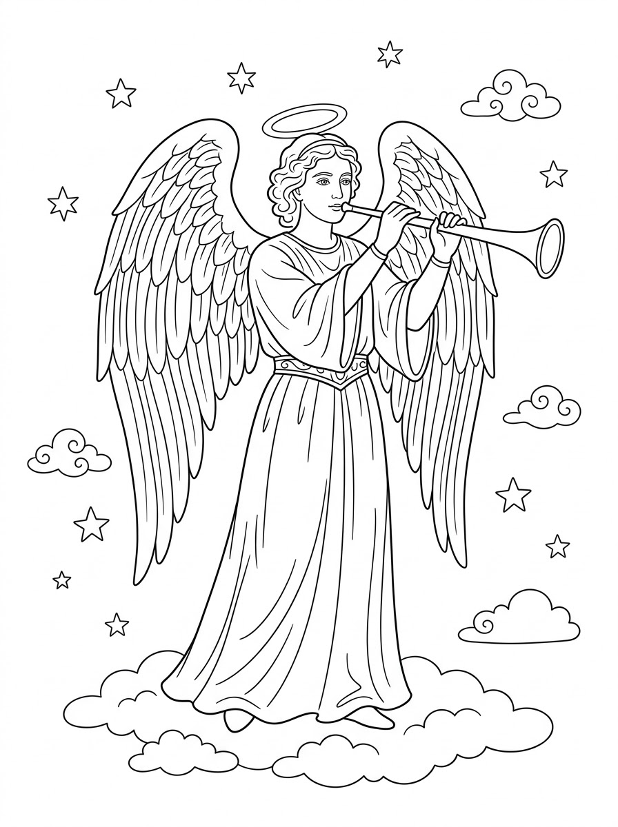 disegno arcangeli da colorare