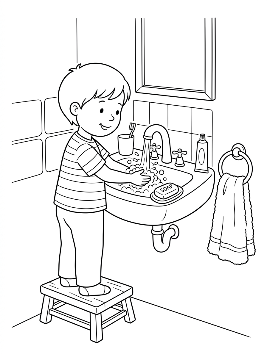 disegni da colorare bagno pdf