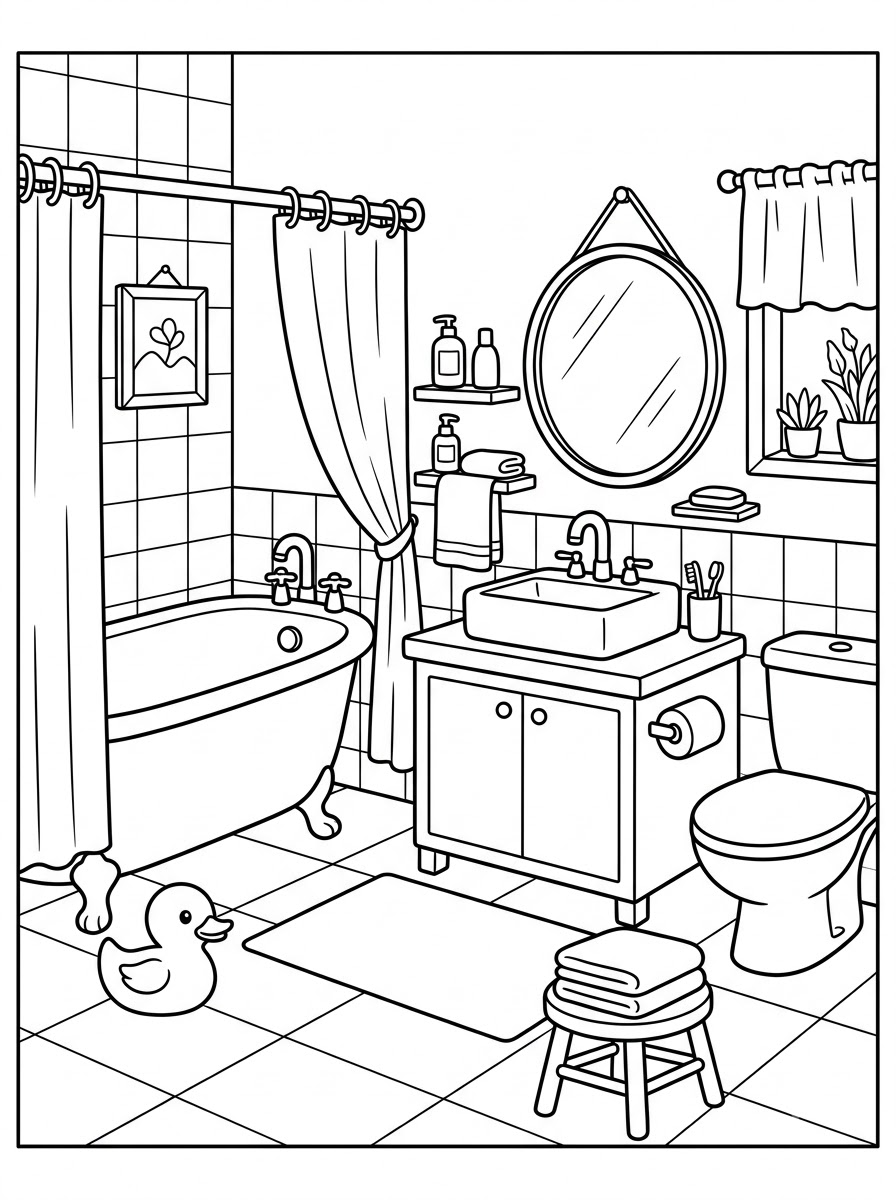 bagno disegni da colorare per bambini maschi