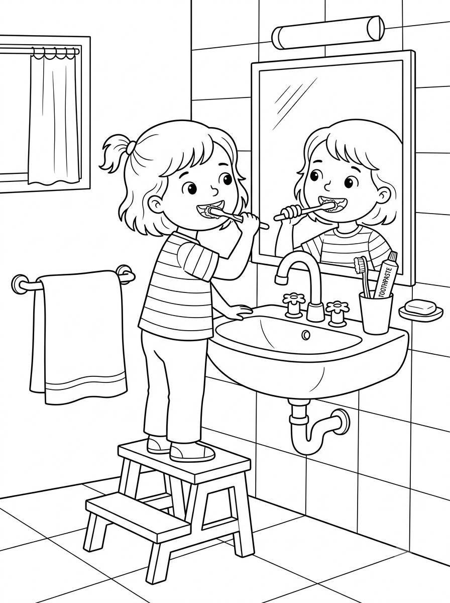 disegni da stampare e colorare bagno