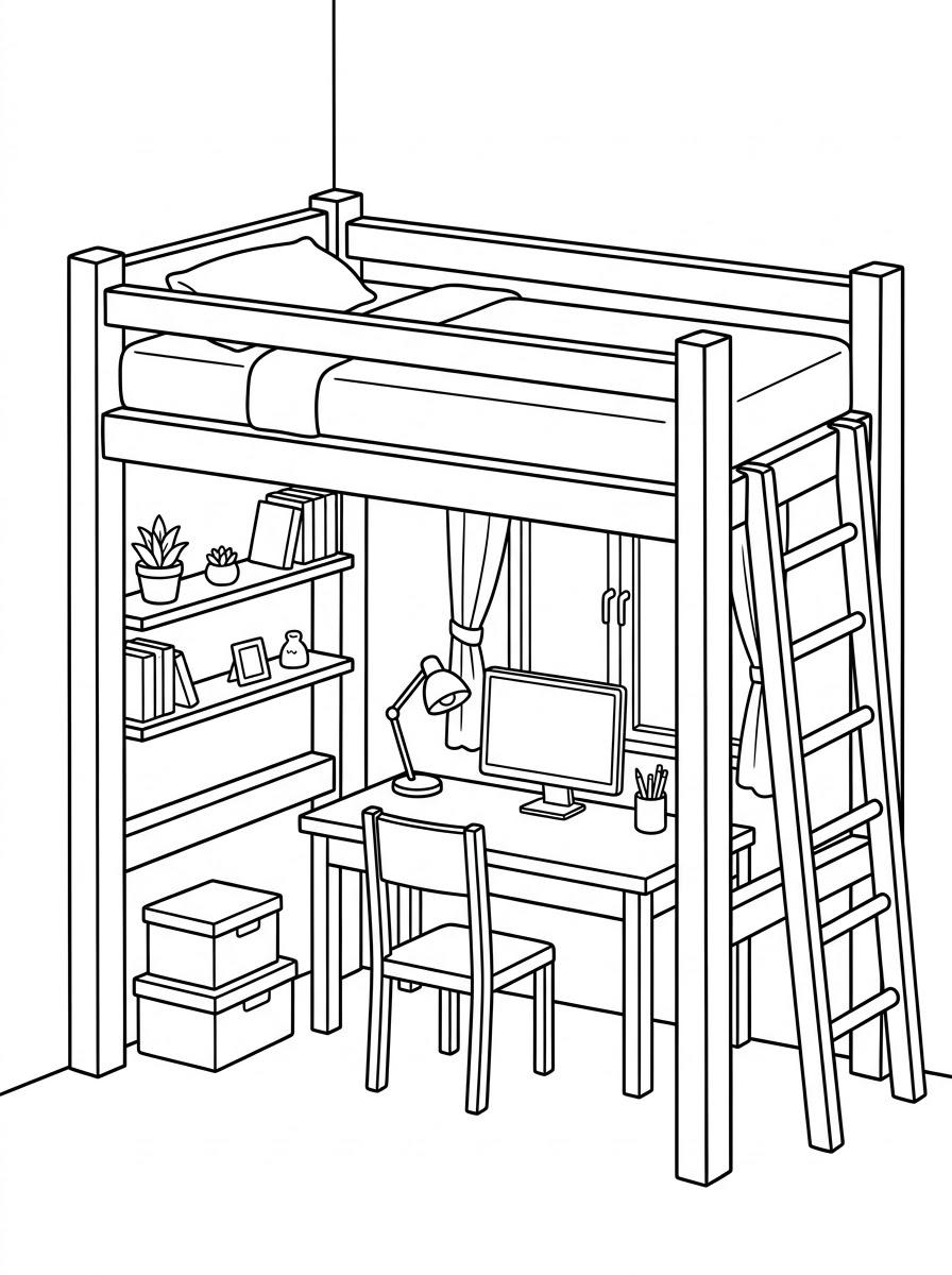 disegni da colorare per bambini pdf camera da letto