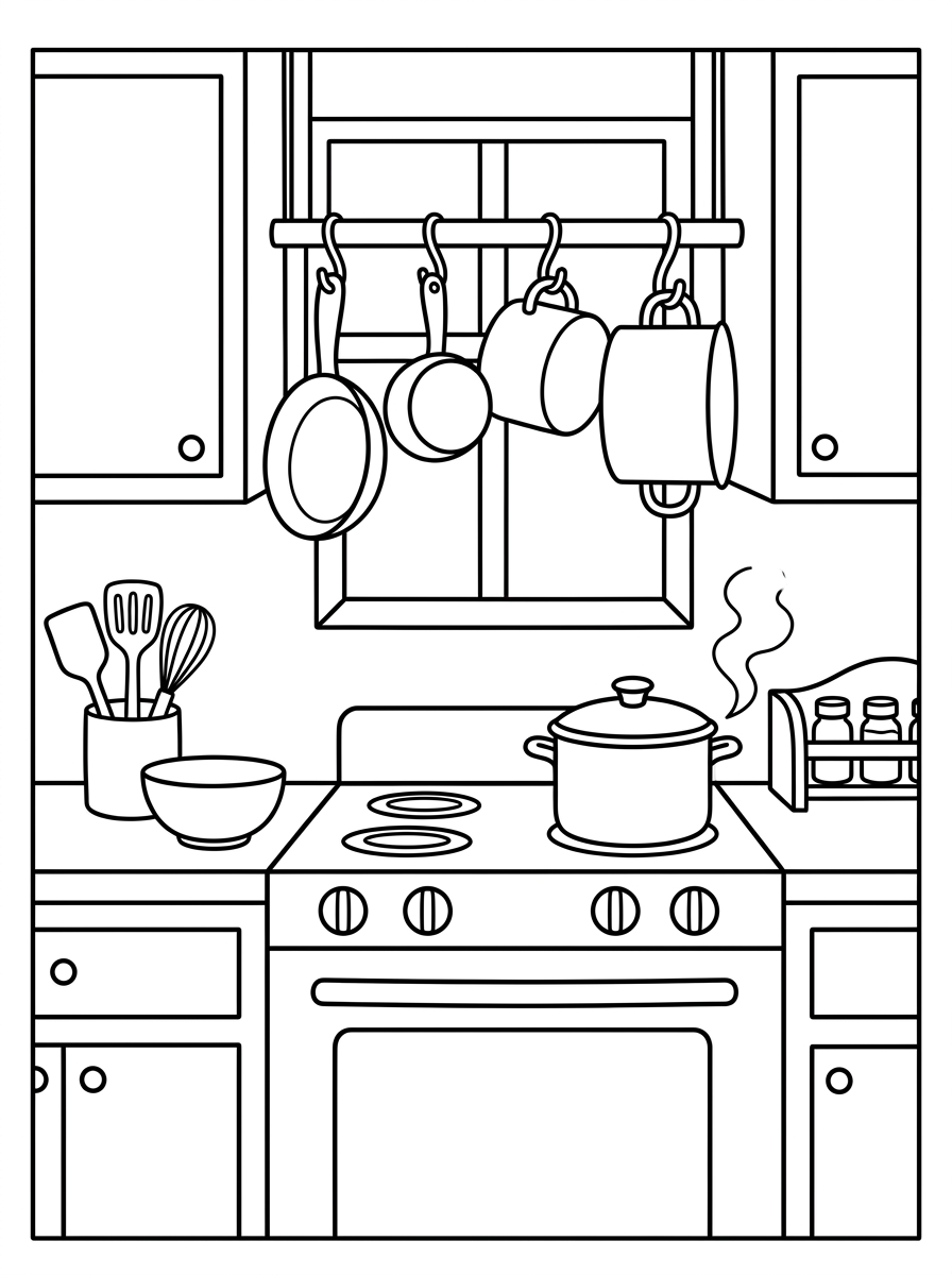 Cucina 10 disegni da colorare cucina