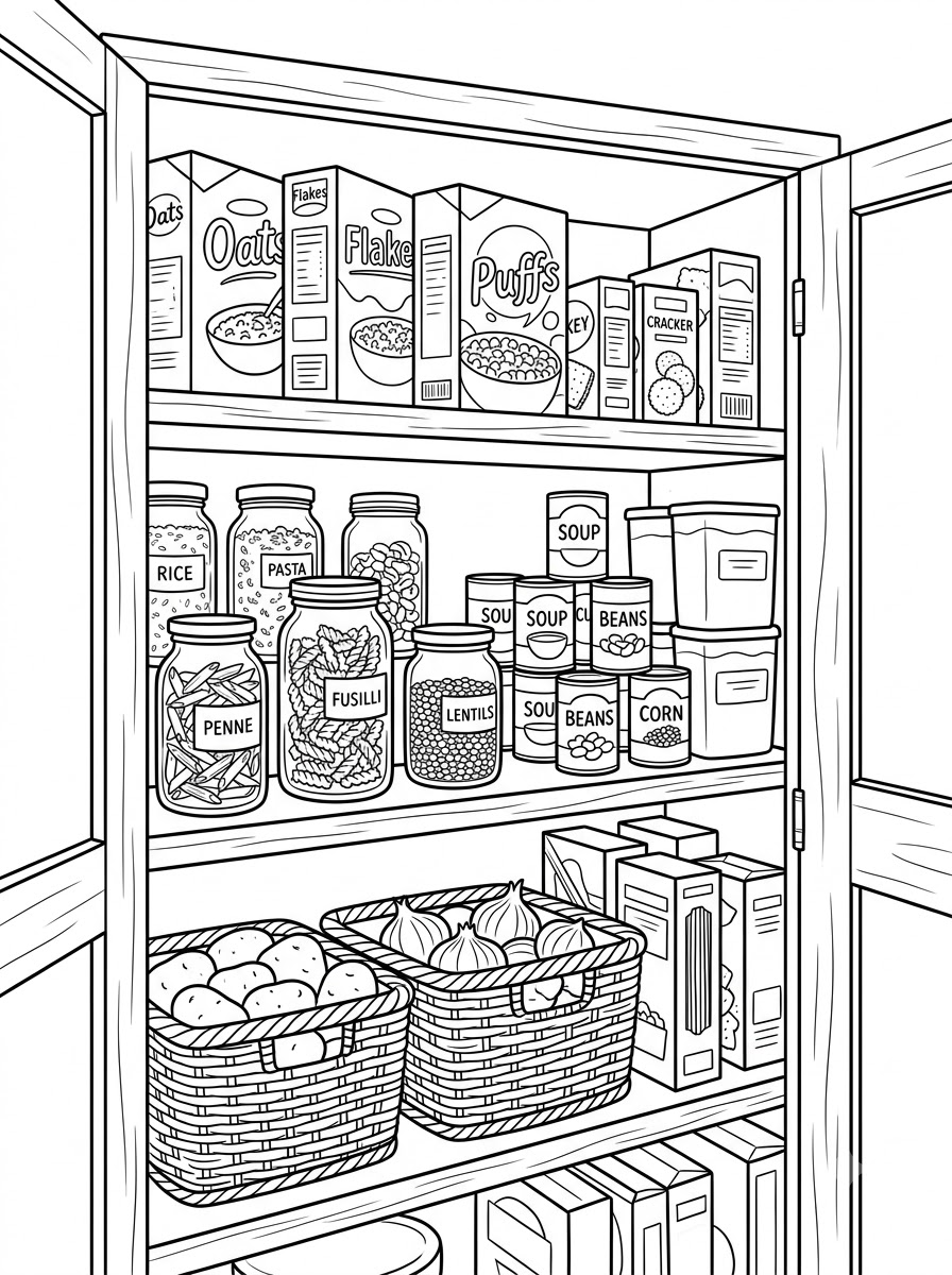 Cucina 8 cucina da stampare e colorare per bambini