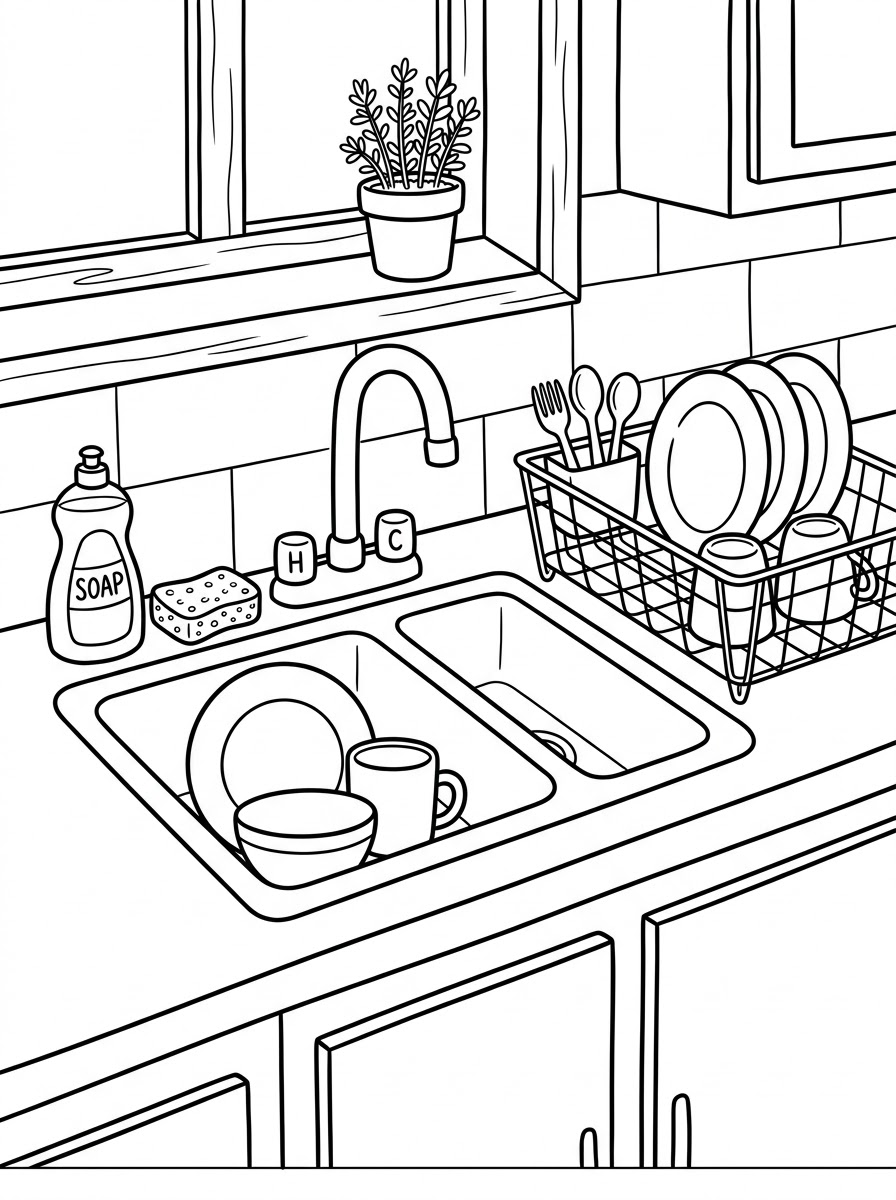 Cucina 7 disegni da colorare gratis per bambini di cucina