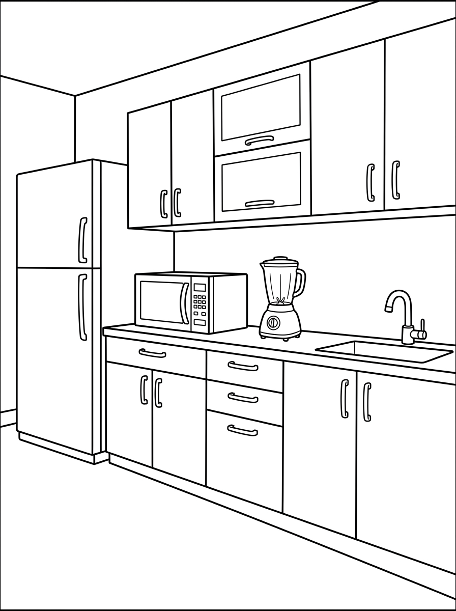 Cucina 5 immagine cucina da colorare