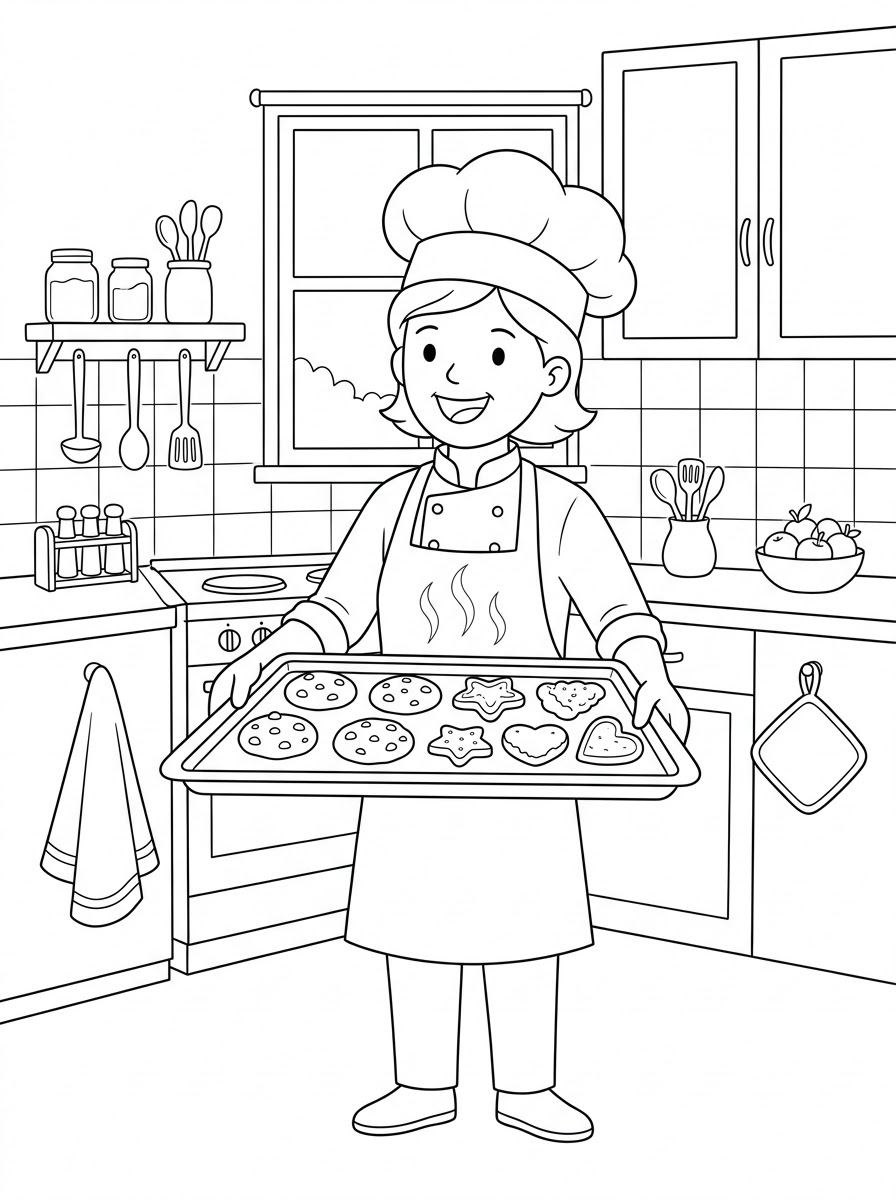 Cucina 19 cucina da colorare pdf gratis