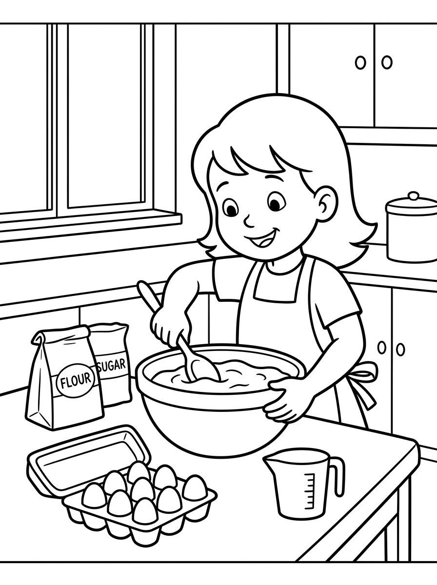 Cucina 16 cucina da colorare bambini