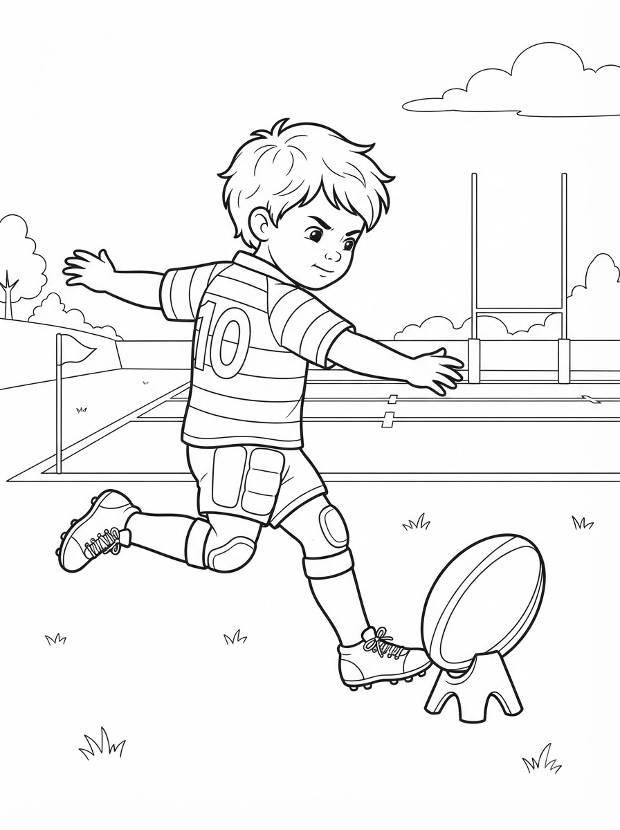 rugby disegno da colorare