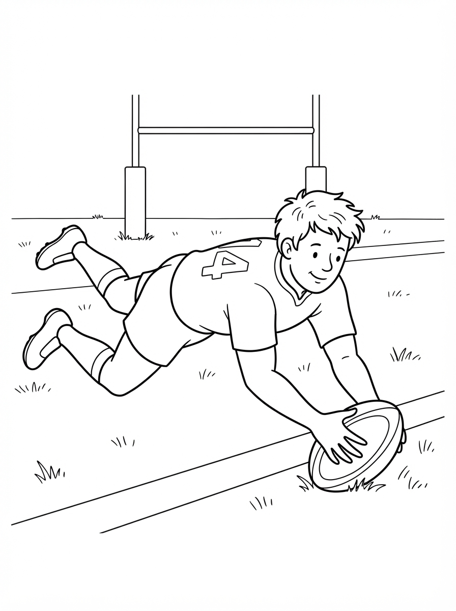 rugby da stampare e colorare gratis