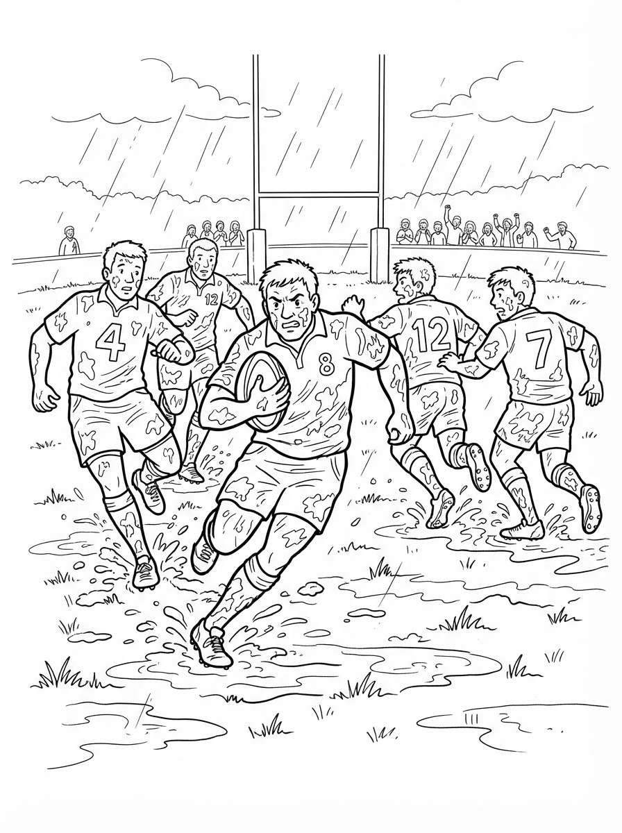 rugby da colorare e stampare a4