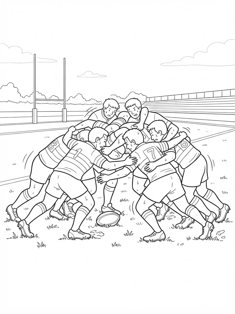 disegni rugby da colorare online