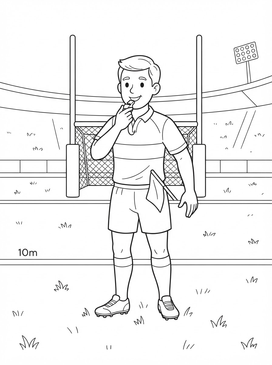 disegni da stampare e colorare rugby 1