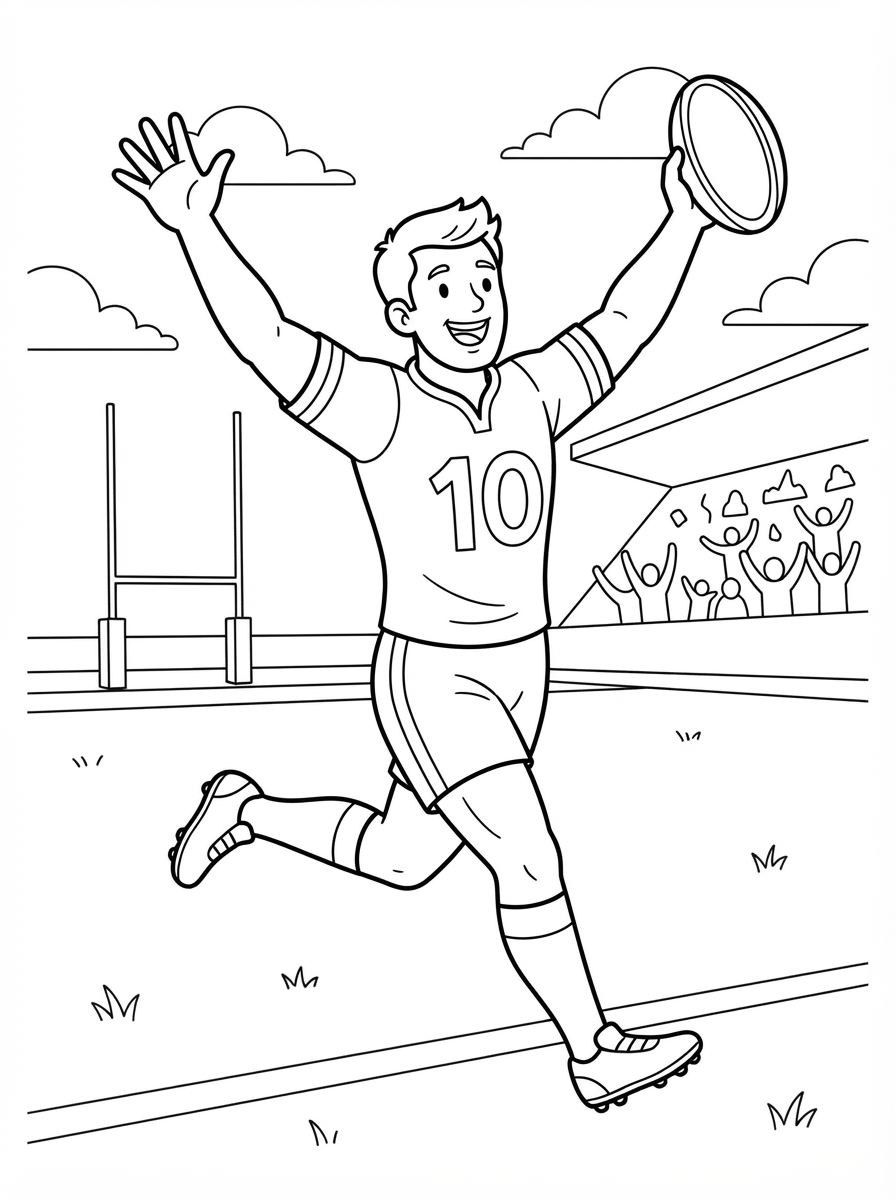 disegni da colorare rugby per bambini