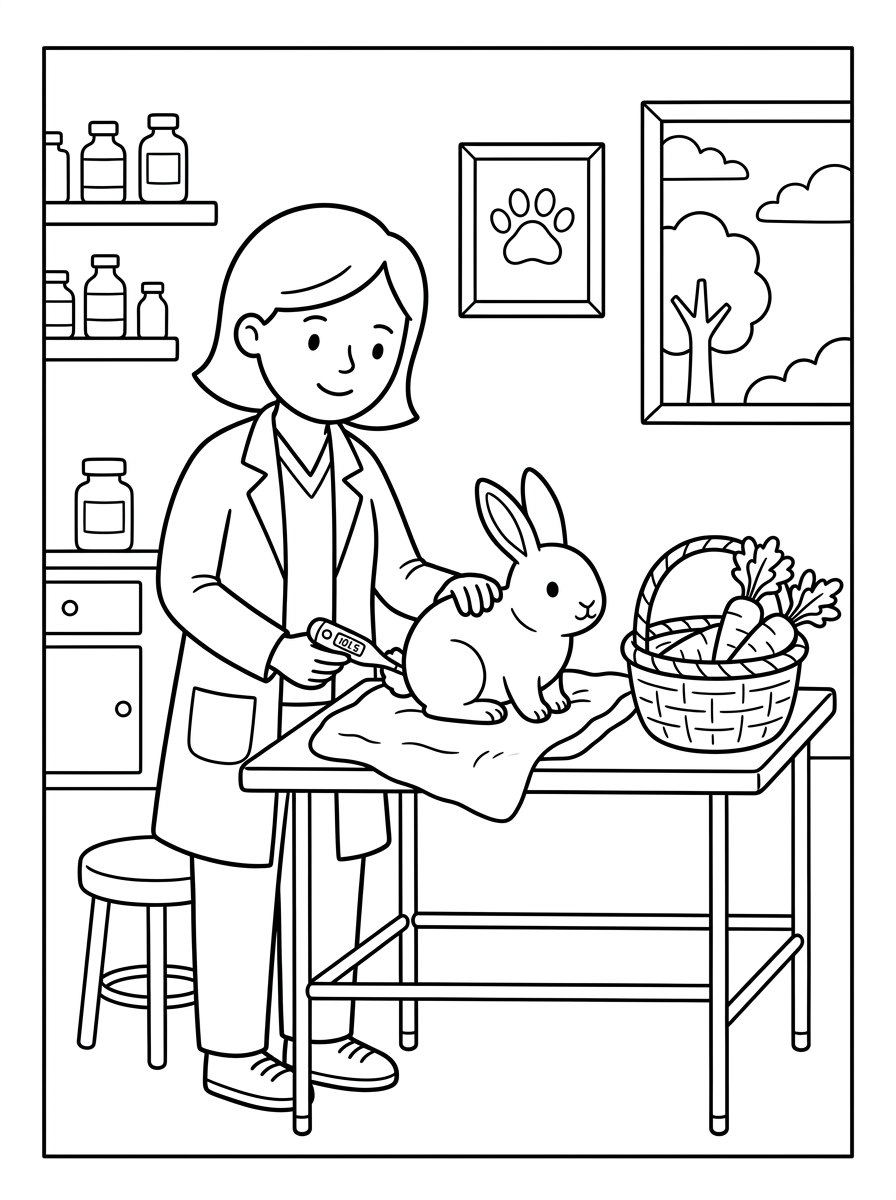 disegni di veterinario da colorare e stampare