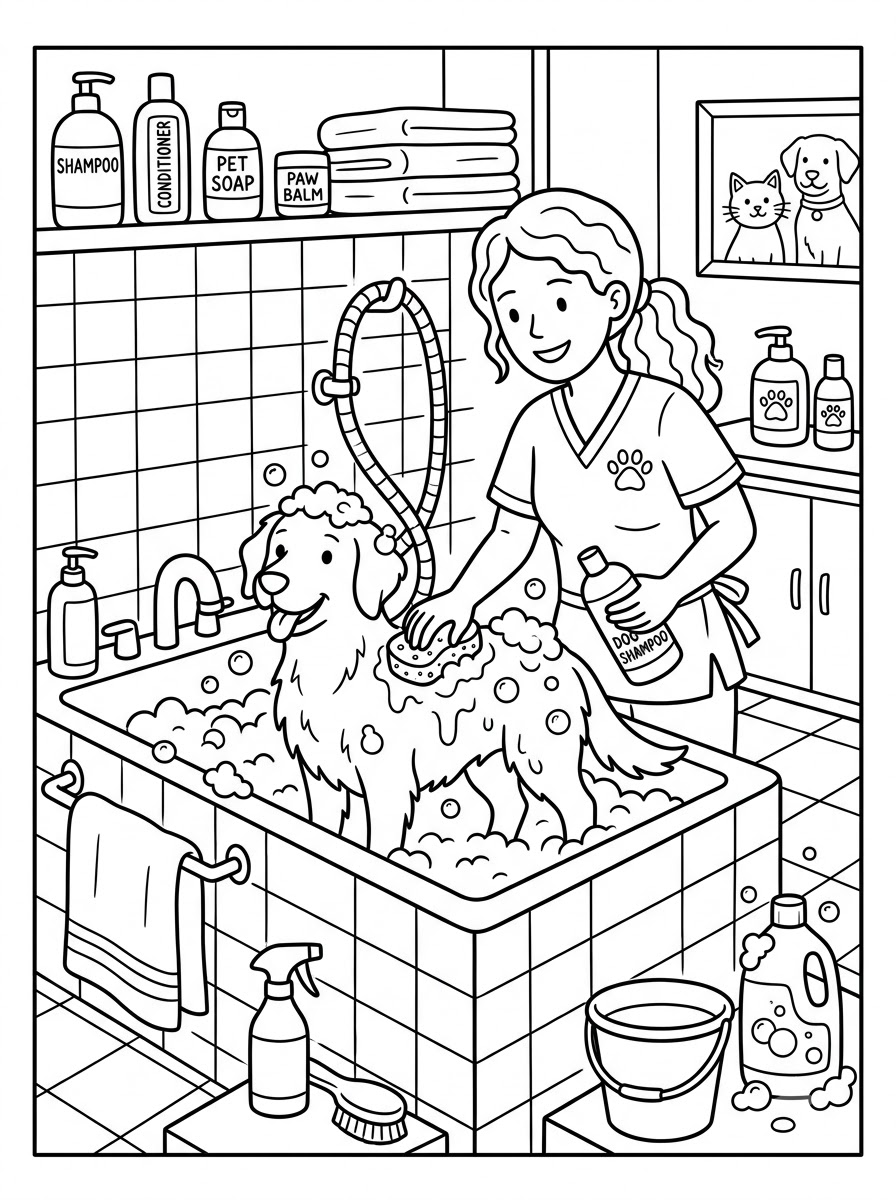 disegni da colorare gratis veterinario