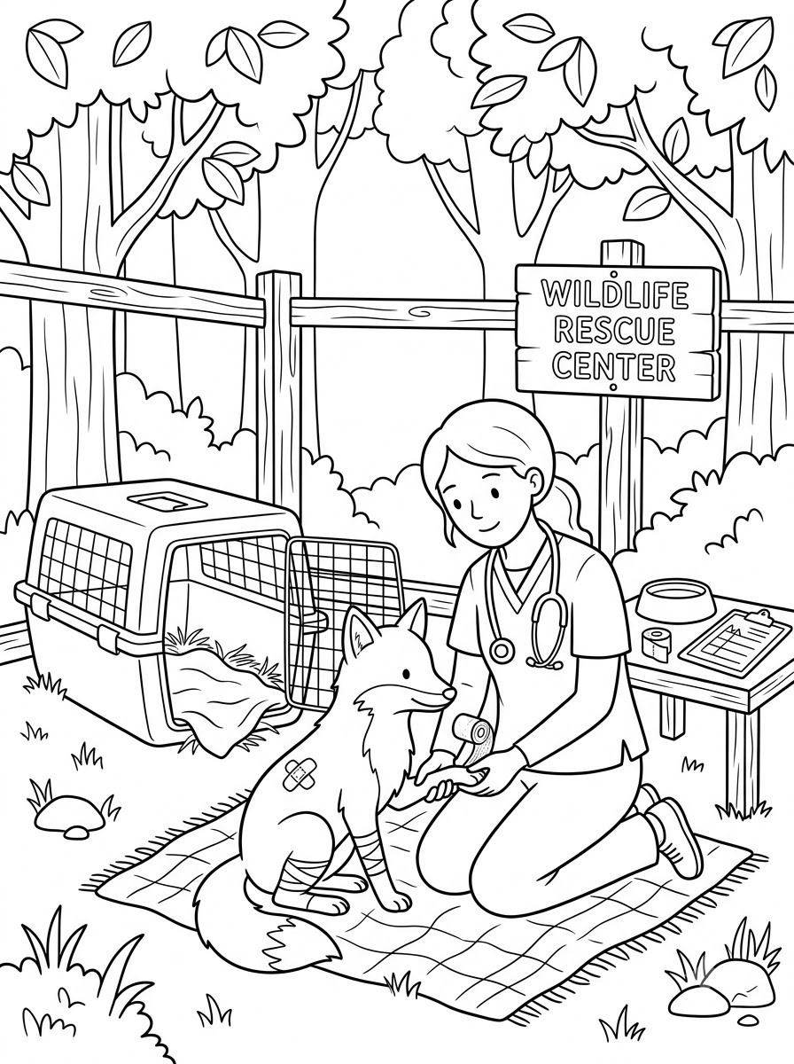 disegno veterinario da colorare e stampare