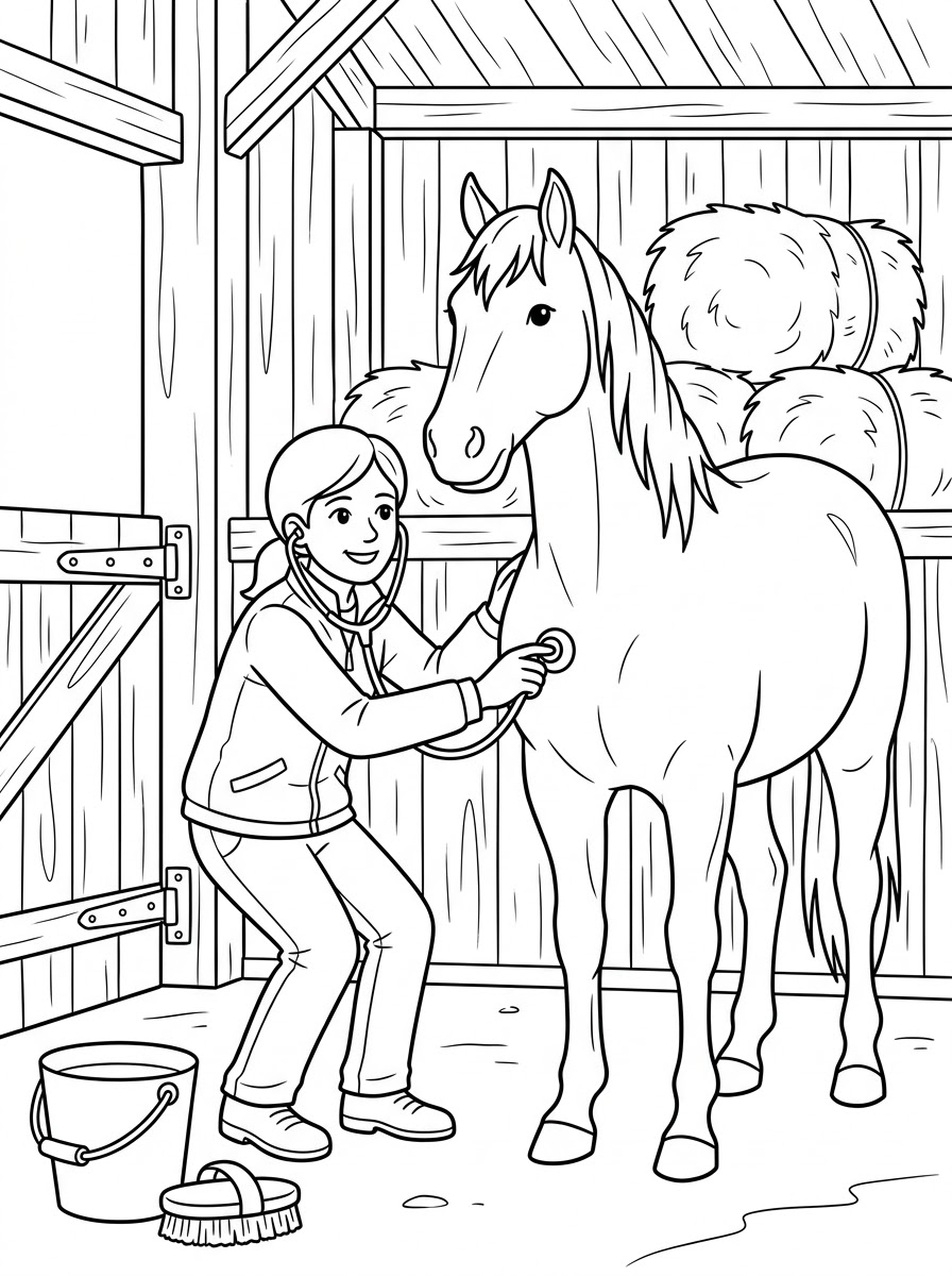 disegni di veterinario da colorare e stampare 1
