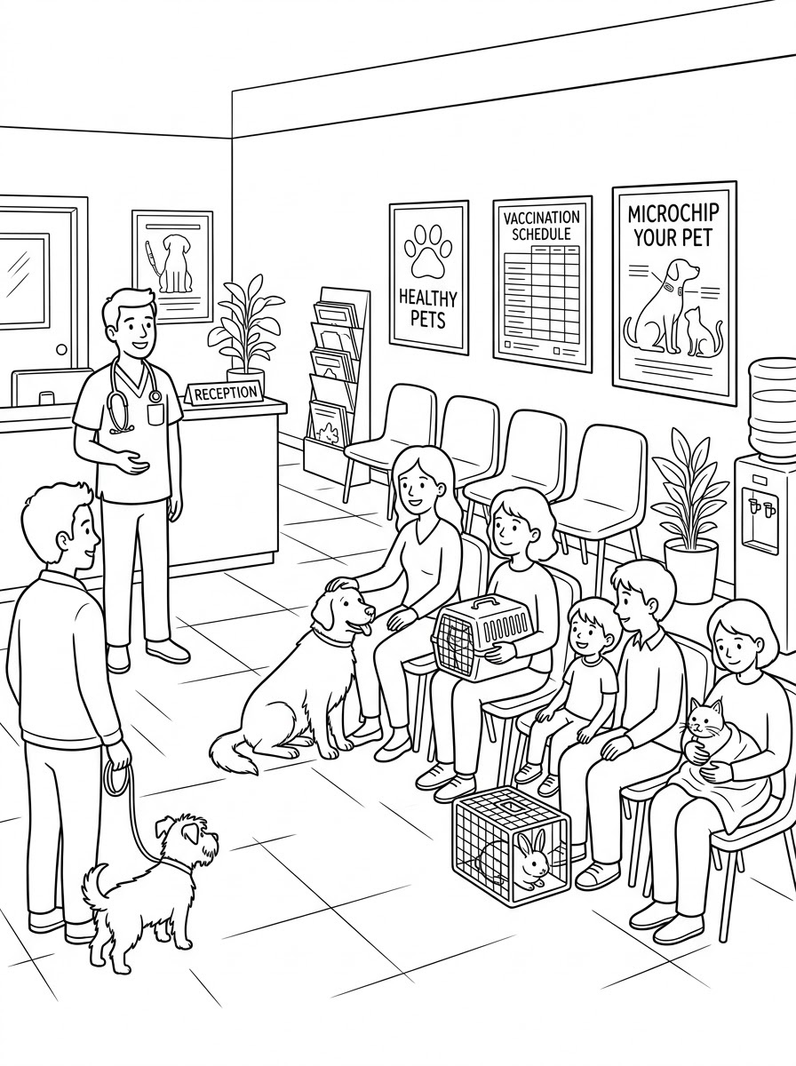disegni da colorare veterinario da stampare