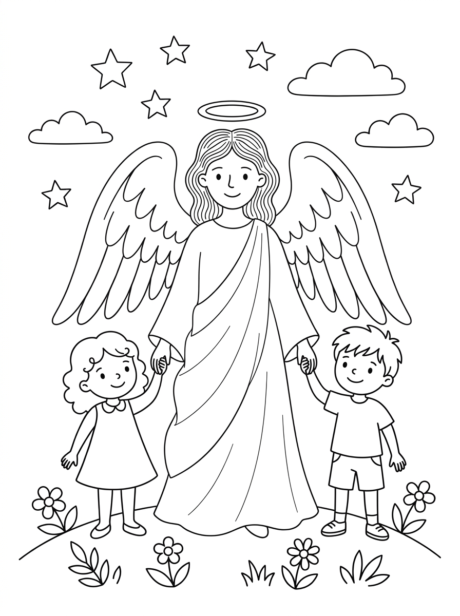 Guardian_angel_coloring_page_20261003083253 da colorare e stampare gratis