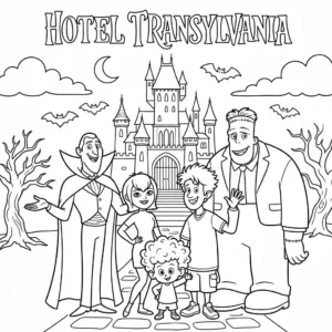 Hotel Transylvania coloring thumbnail