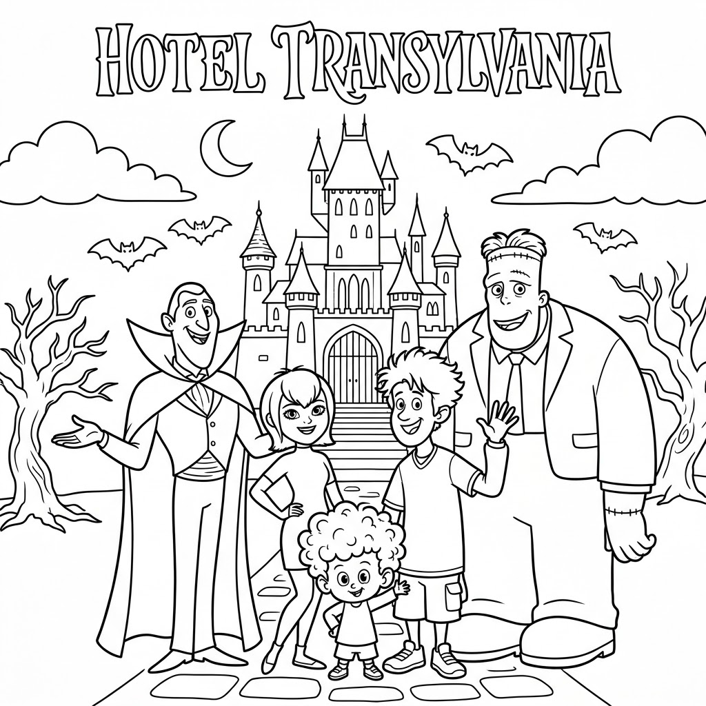 Hotel Transylvania da colorare thumbnail