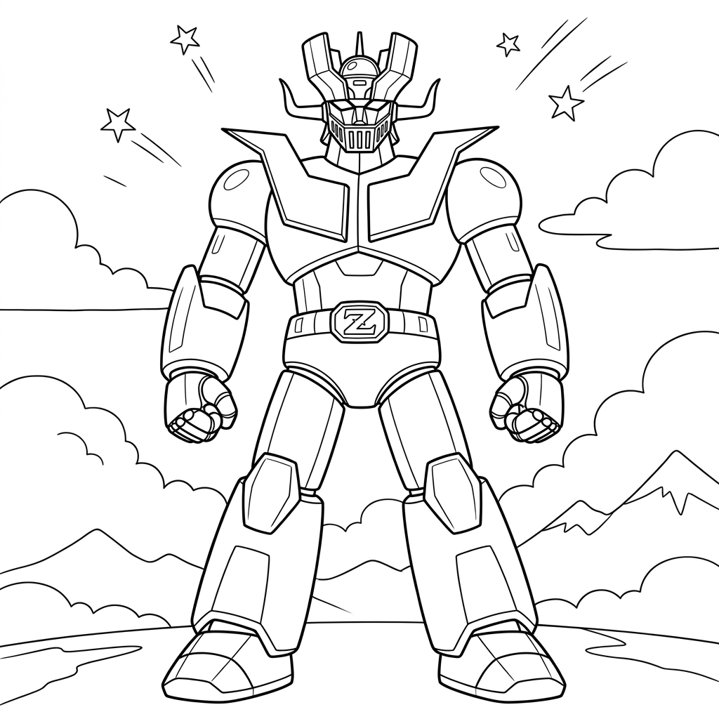 Mazinga Z da colorare thumbnail