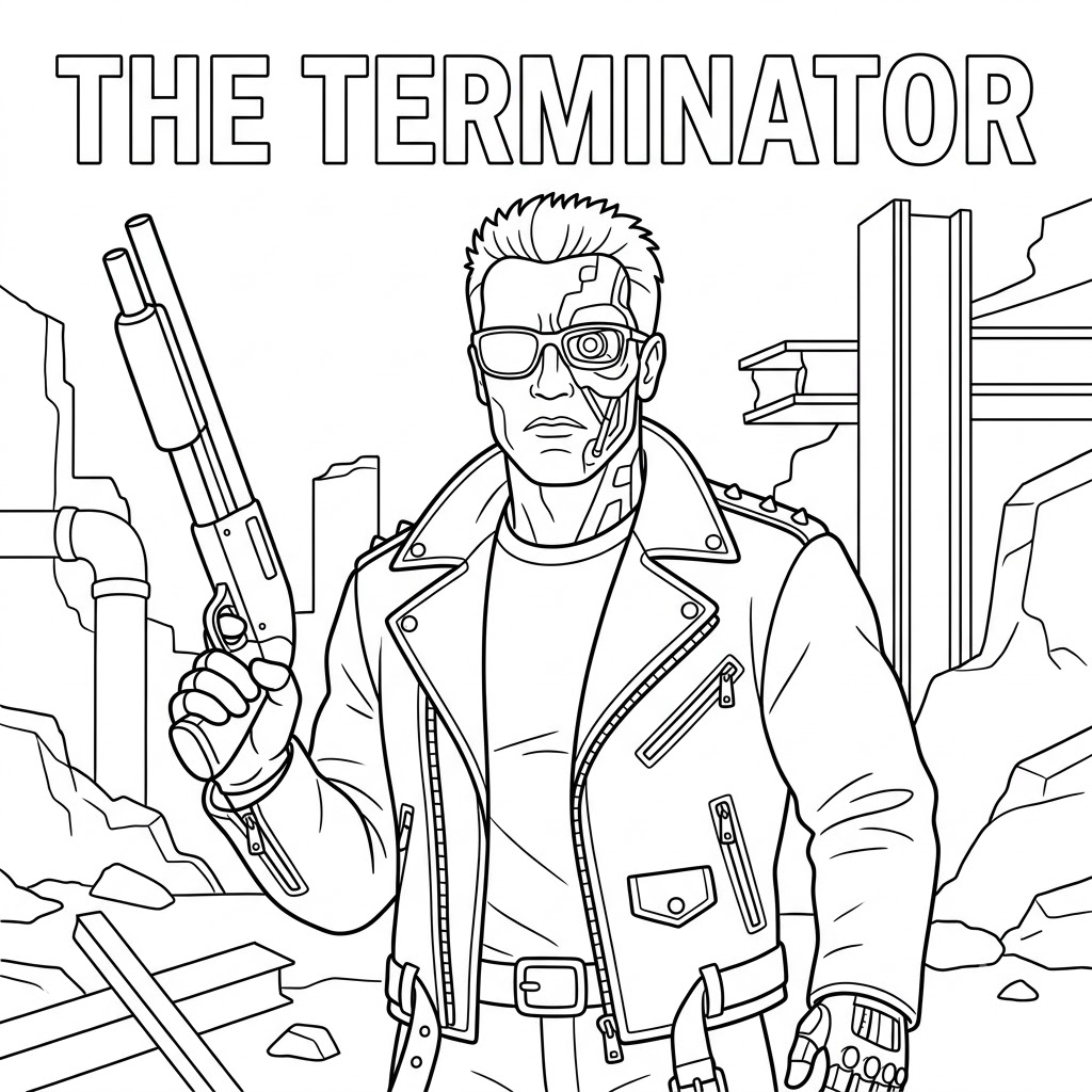 Terminator da colorare thumbnail