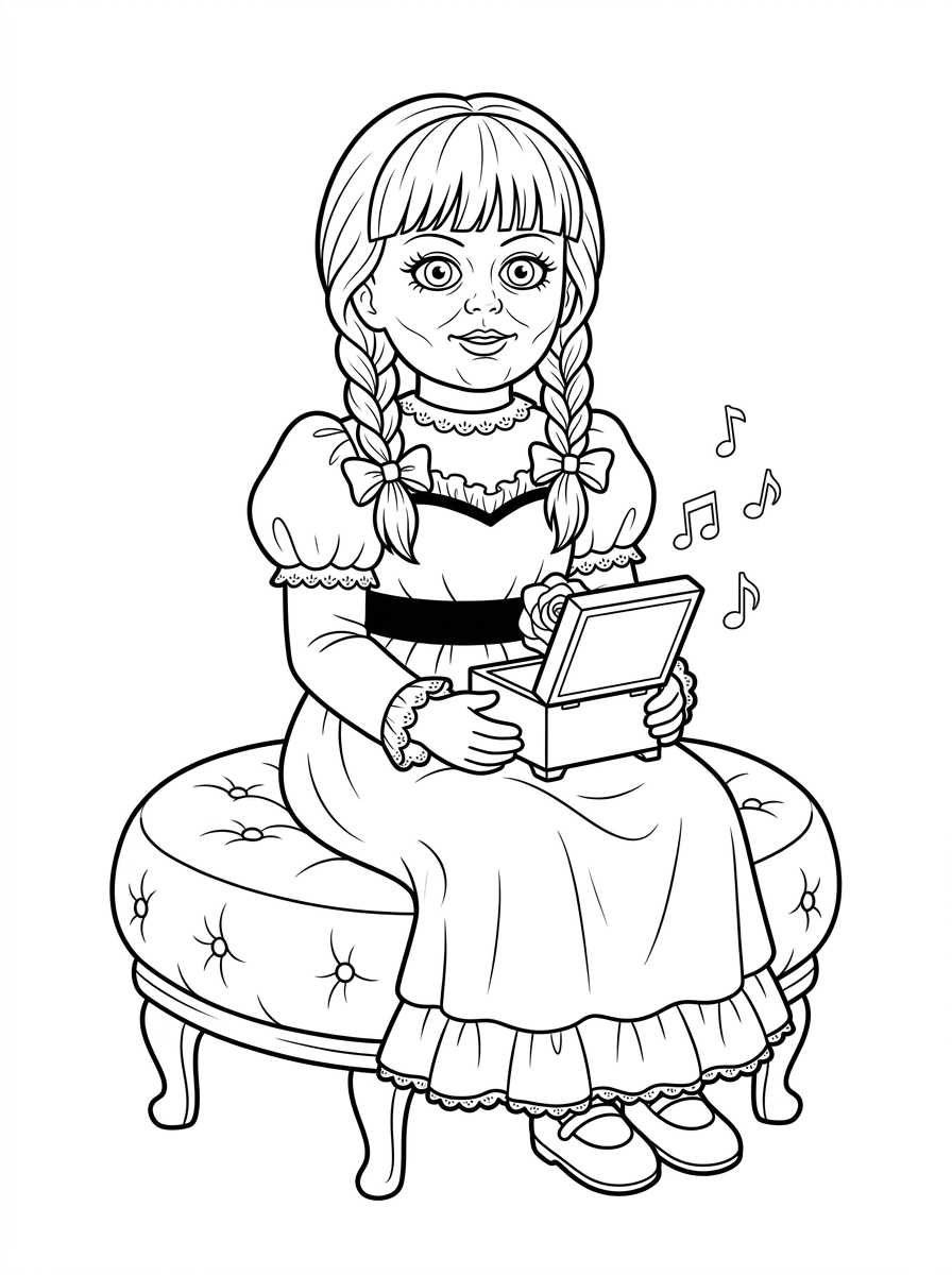 disegni facili di Annabelle da colorare