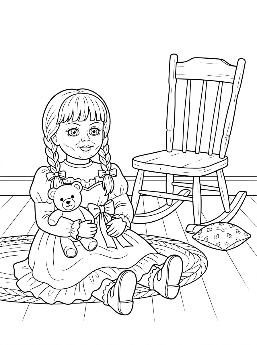 disegno di Annabelle da stampare e colorare