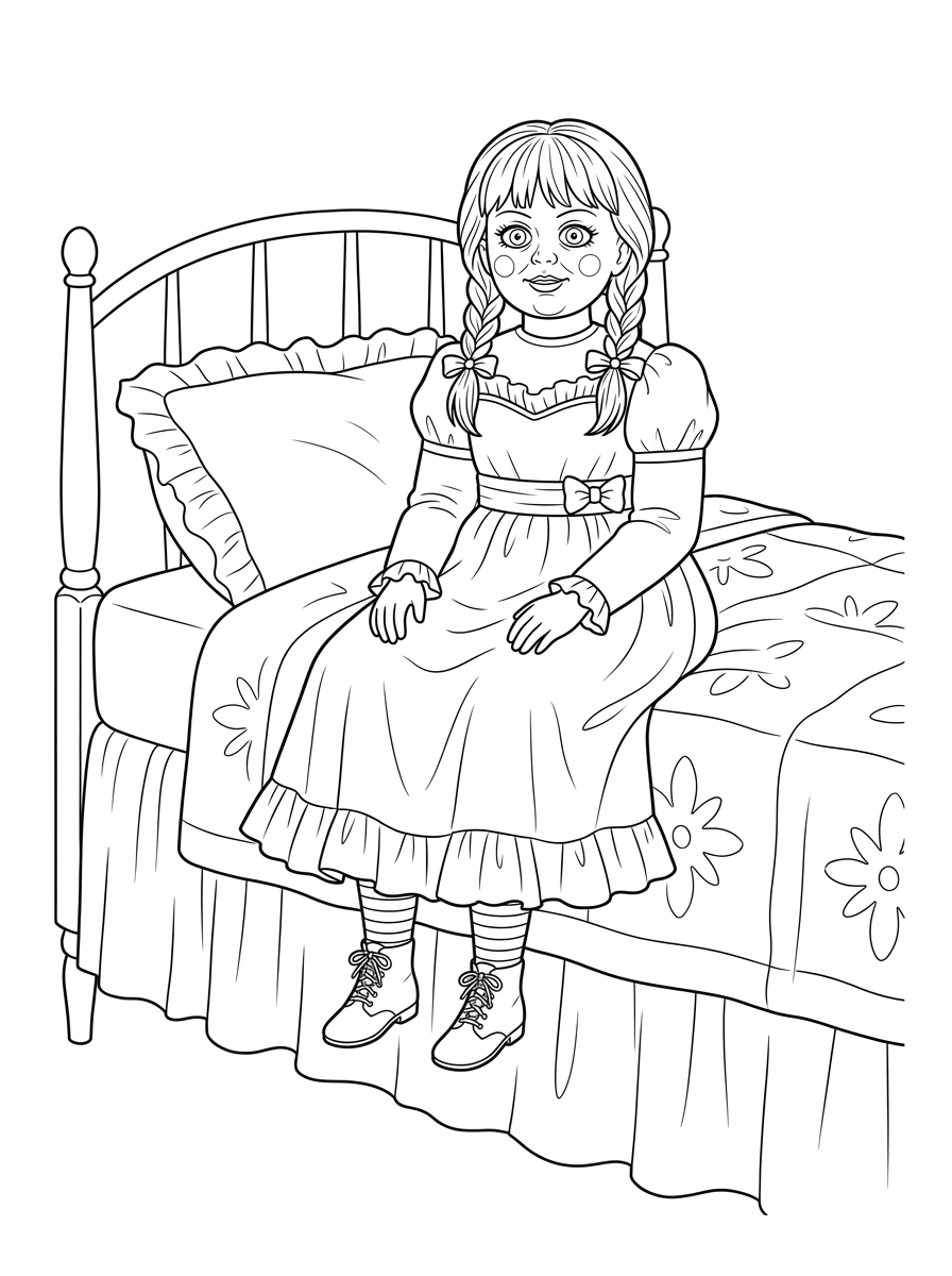 disegni da colorare Annabelle per bambini 1